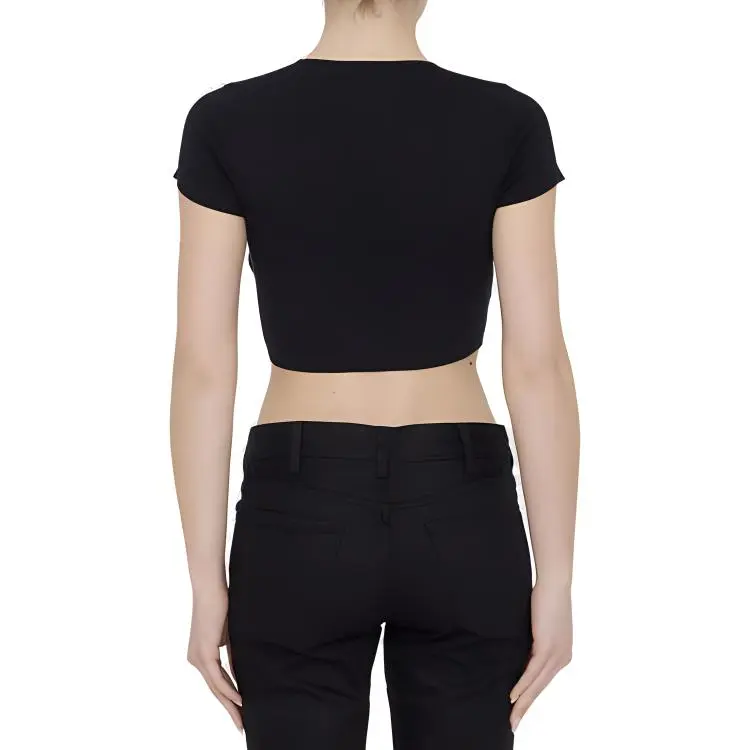CELINE Heart Crop Top In Underpinning Silk And Cotton-3