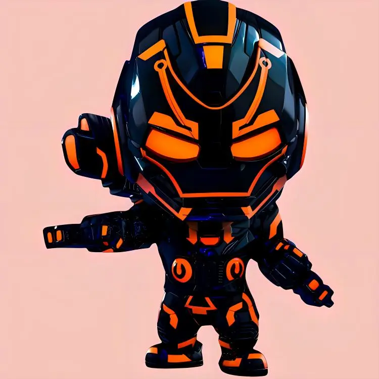 Hot Toys War Machine Cosb697 The Avengers 4 Endgame Chibi Figures Battle Lightspeed Orange-2