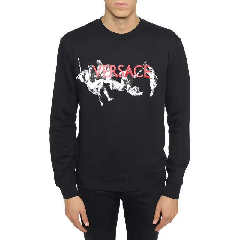 VERSACE Sweatshirts Men Black-2