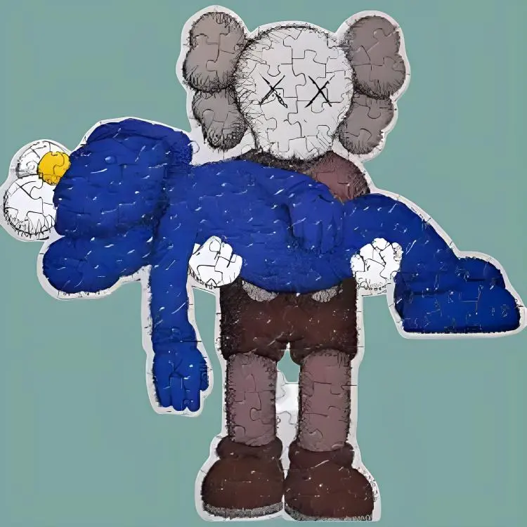 KAWS Figure Print Tokyo First Gone Puzzles 100pcs Departure-2