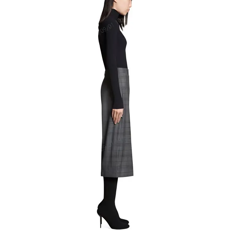 Balenciaga Checked Deconstructed Long Shorts-4