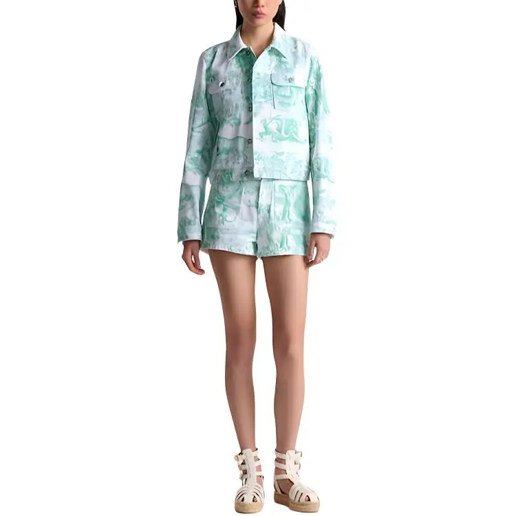 DIOR SS24 Casual Shorts Women's White Blue-2