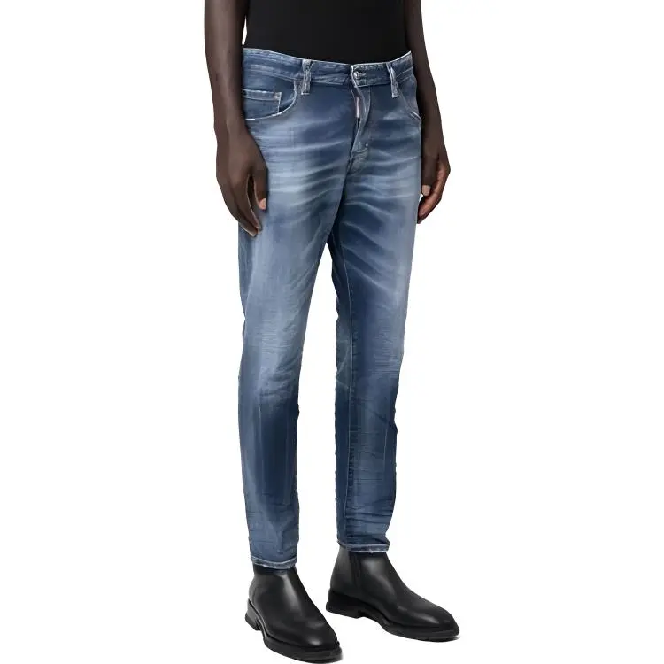 DSQUARED 2 Distressed Logo Patch Slim Fit Jeans-2