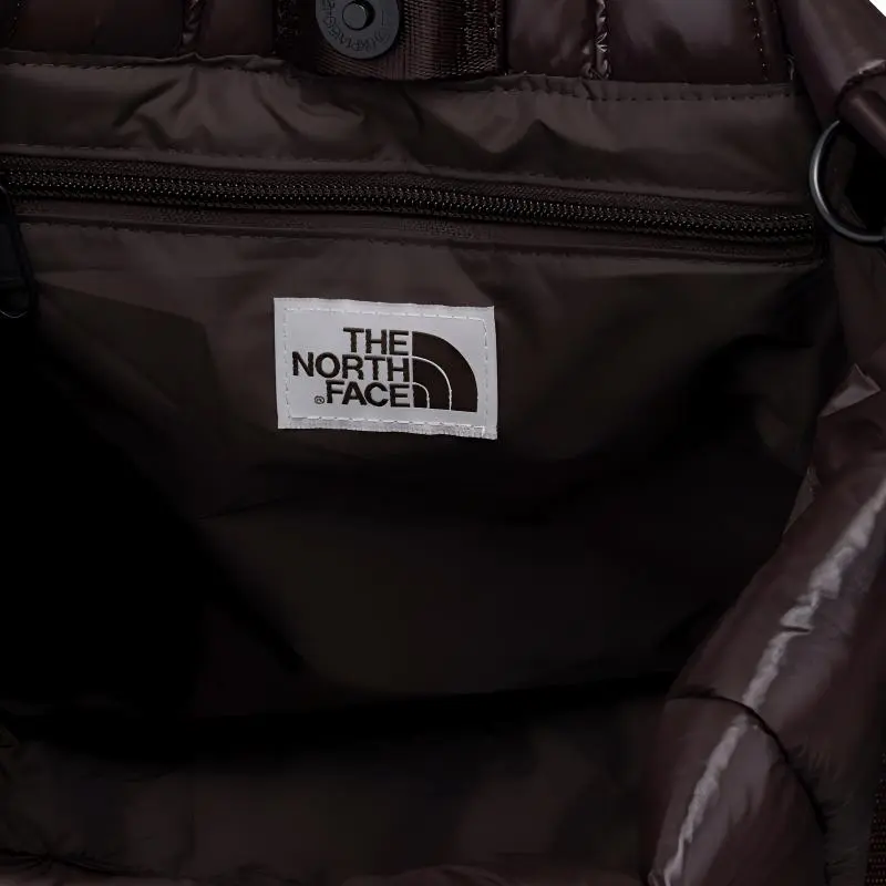THE NORTH FACE Nylon Tote Bag, Shopping Bag, Shoulder Bag, Crossbody Bag, Handbag Regular Unisex Dark Brown-3