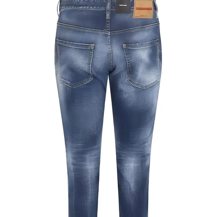 DSQUARED 2 Distressed Logo Patch Slim Fit Jeans-5