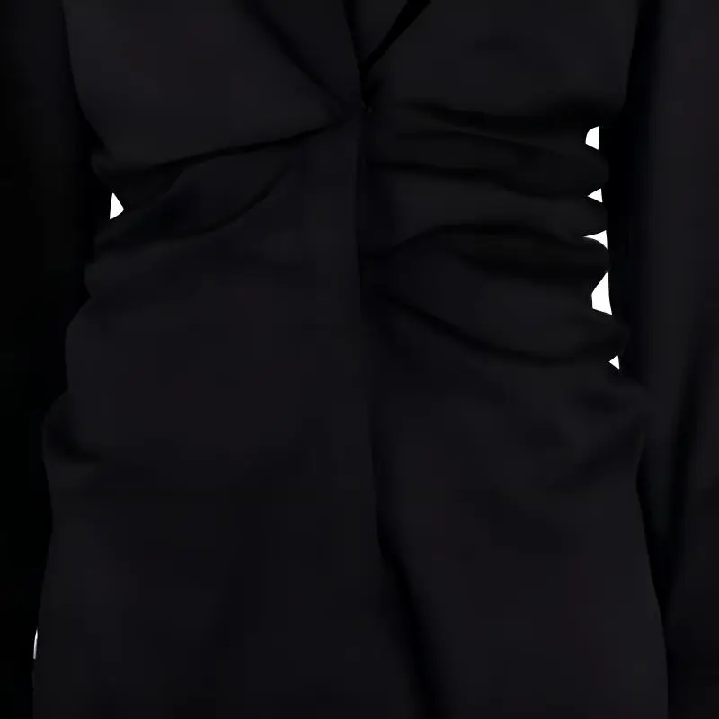 TOM FORD Long Sleeved Ruched Midi Dress-4