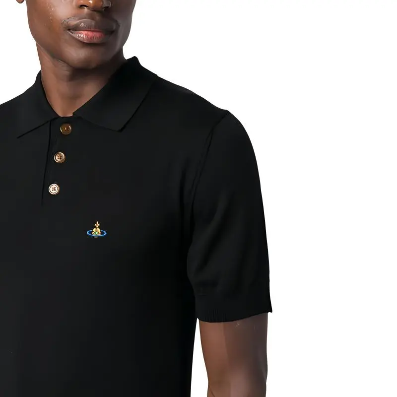 Vivienne Westwood Orb-embroidered Wool Polo Shirt-1