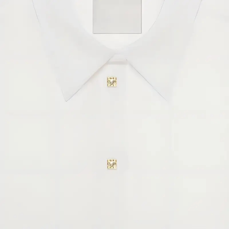 Givenchy Sheer Collared Button Up Shirt-5