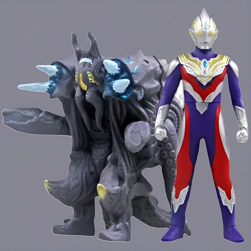 BANDAI Ultra Decisive Battle Collection Hero Toy Ultraman Trigger Hybrid Vs. Sfeera Megalager Action Figures-1