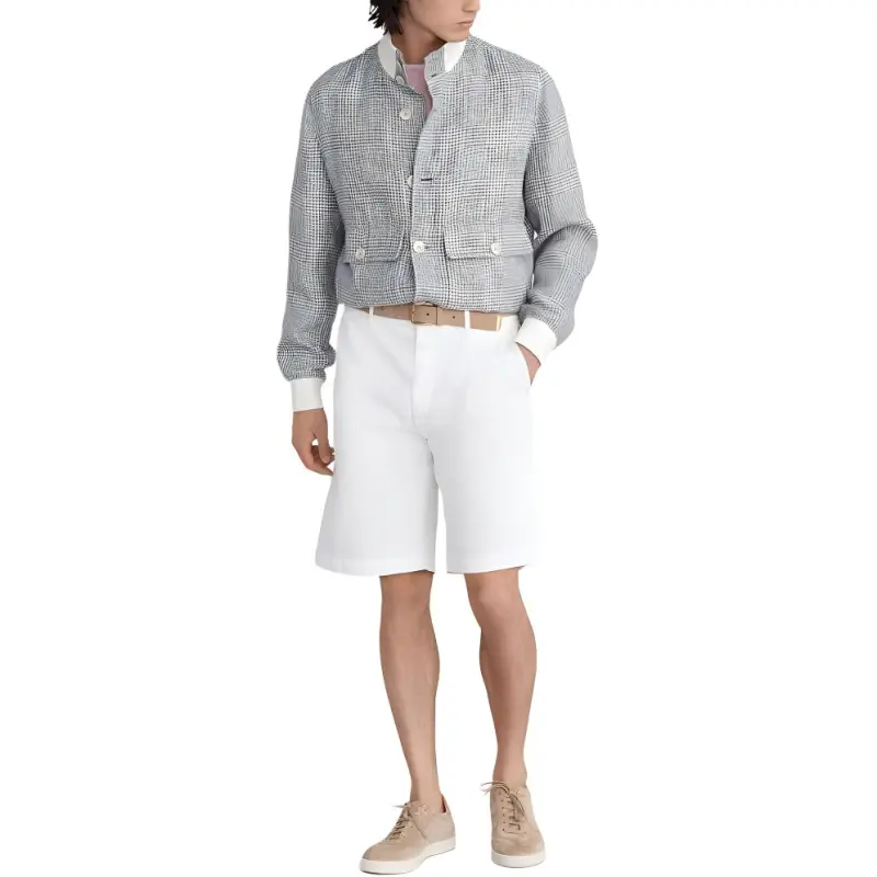 Brunello Cucinelli Garment Dyed Gabardine Bermuda Shorts-1