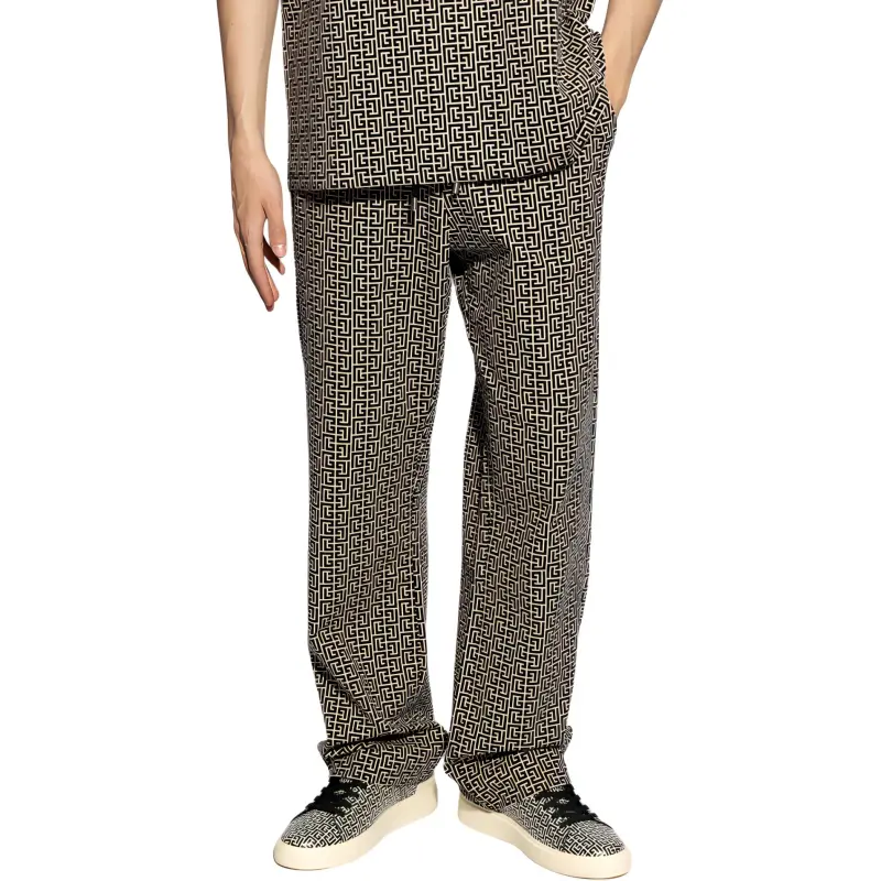 BALMAIN Casual Pants Men's Black-2