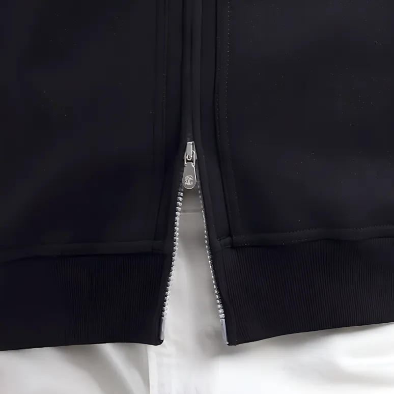 Brunello Cucinelli Logo Printed Zipped Drawstring Hoodie-3
