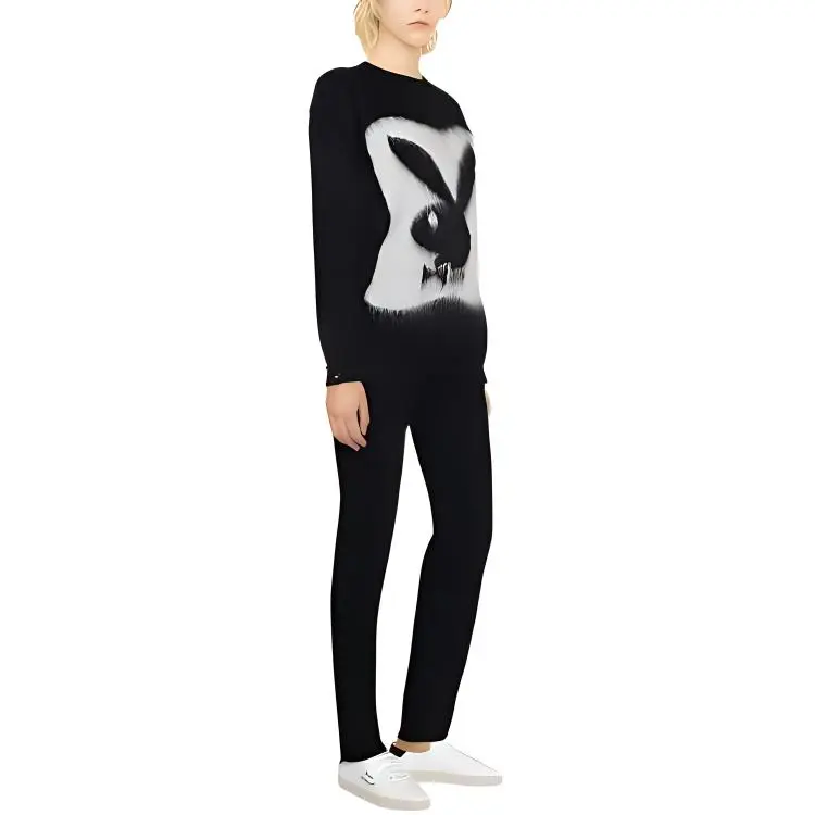 SAINT LAURENT 2010s X Playboy Logo print Sweater-3