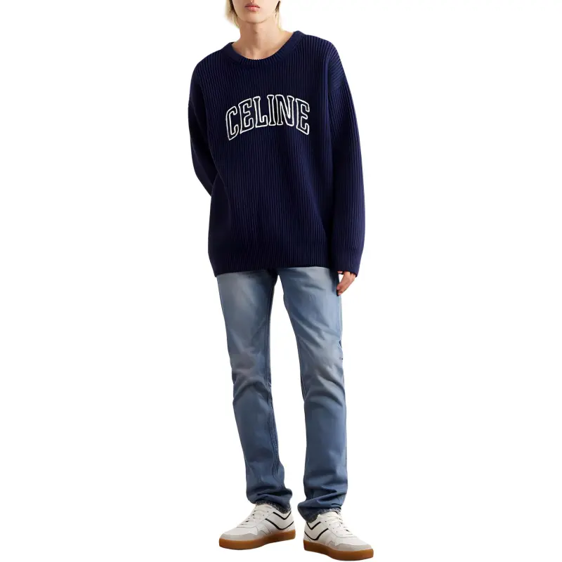 CELINE Oversized Ribbed Wool Sweater-2