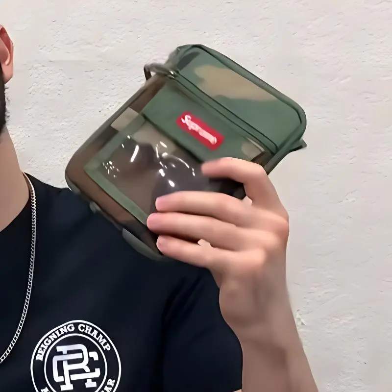 Supreme Nylon Crossbody Bag Regular Unisex Green Camouflage-1