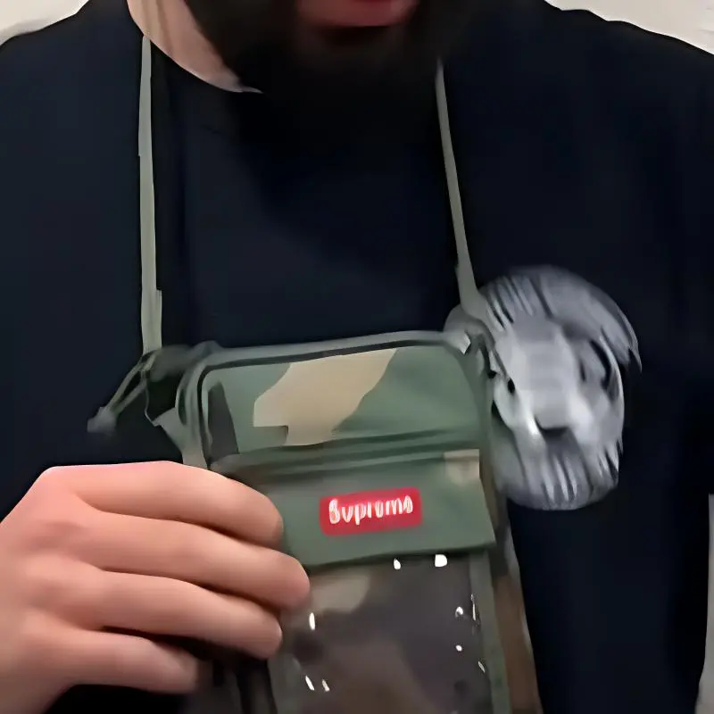 Supreme Nylon Crossbody Bag Regular Unisex Green Camouflage-4