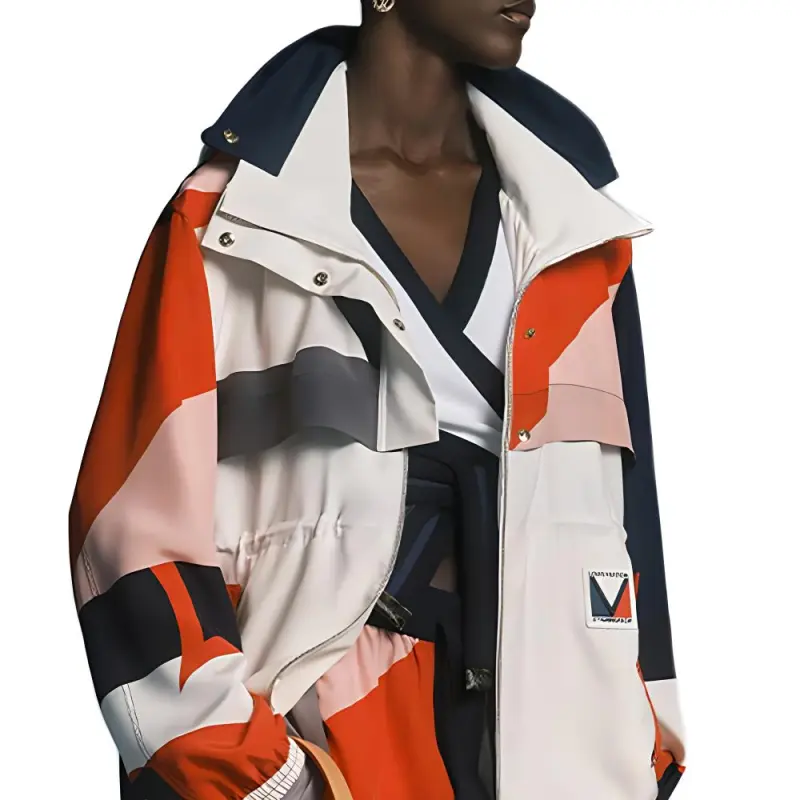 LOUIS VUITTON Lv X Ac Geometric Print Parka-4