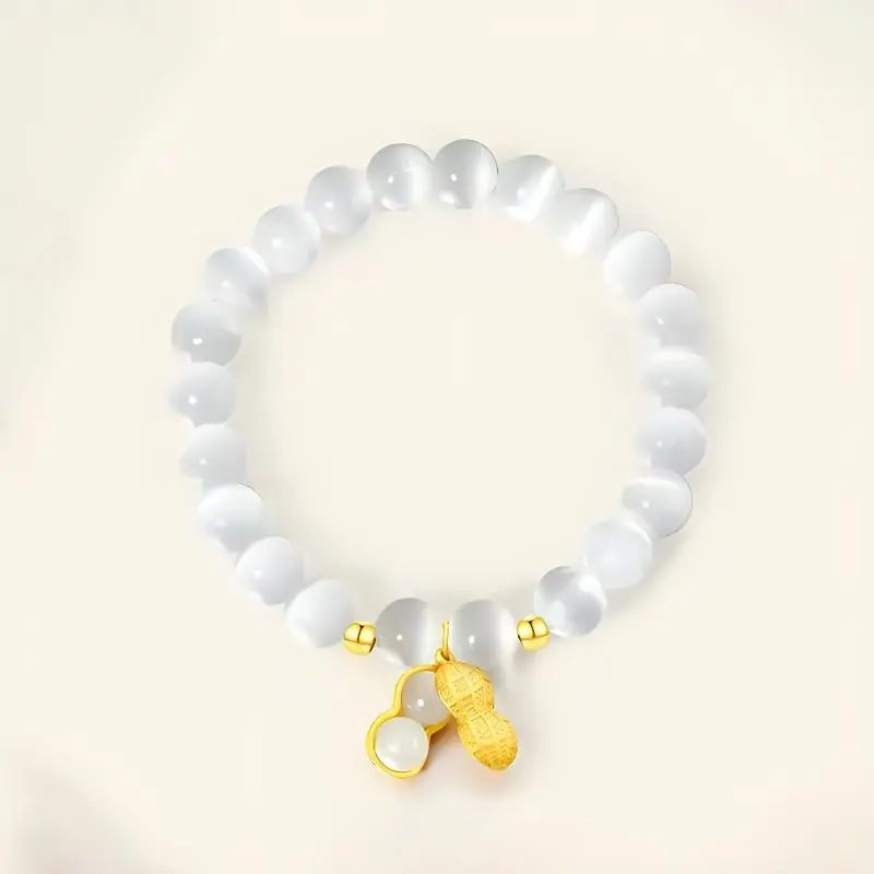 Yuanyanghuangjin Glass Cat Eye Bracelets Women's-3