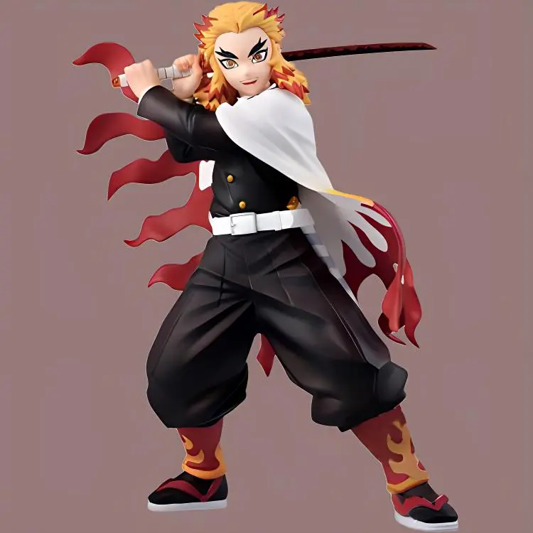 BANDAI Kyojuro Rengoku Bandai Ichiban Kuji Demon Slayer  Kimetsu No Yaiba Infinite Train Zenitsu Gyoji Scale Figures-2