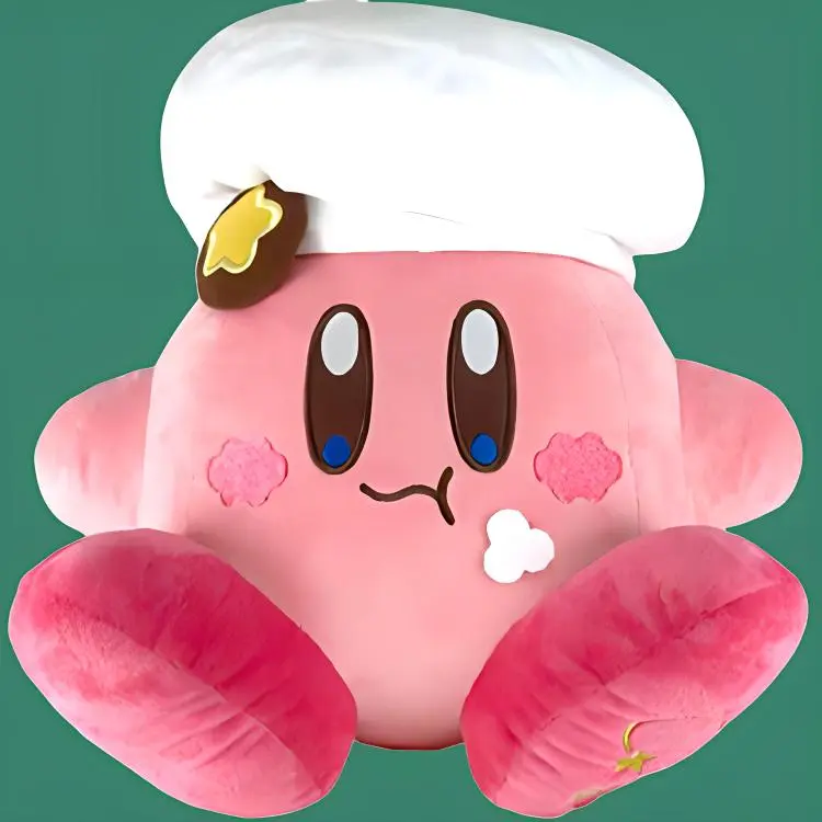 Kirby Classic Collection Coffee Shop, Chef Hat With Saliva Dolls Plush Doll 36cm Height-2