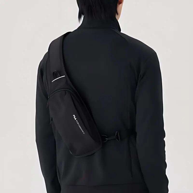FILA Nylon Sling Bag, Crossbody Bag, Shoulder Bag Regular Unisex Black-4