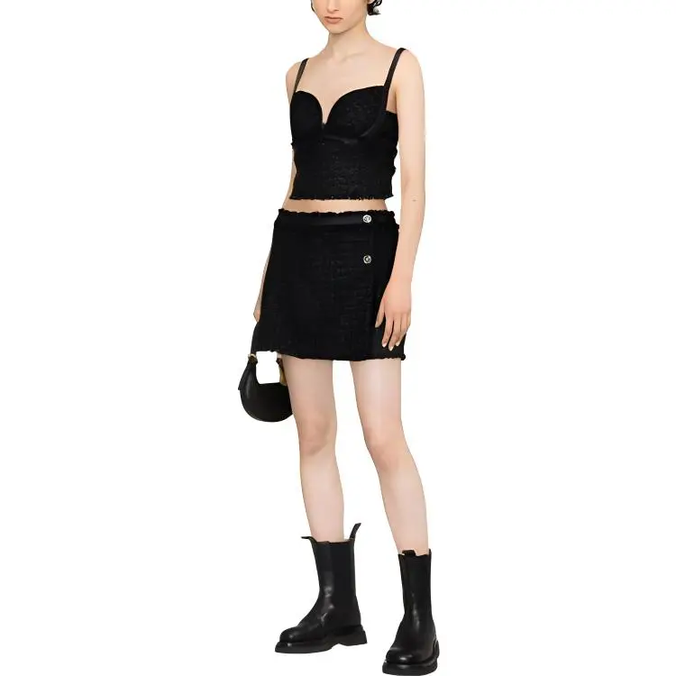 VERSACE Tweed Corset Top-1