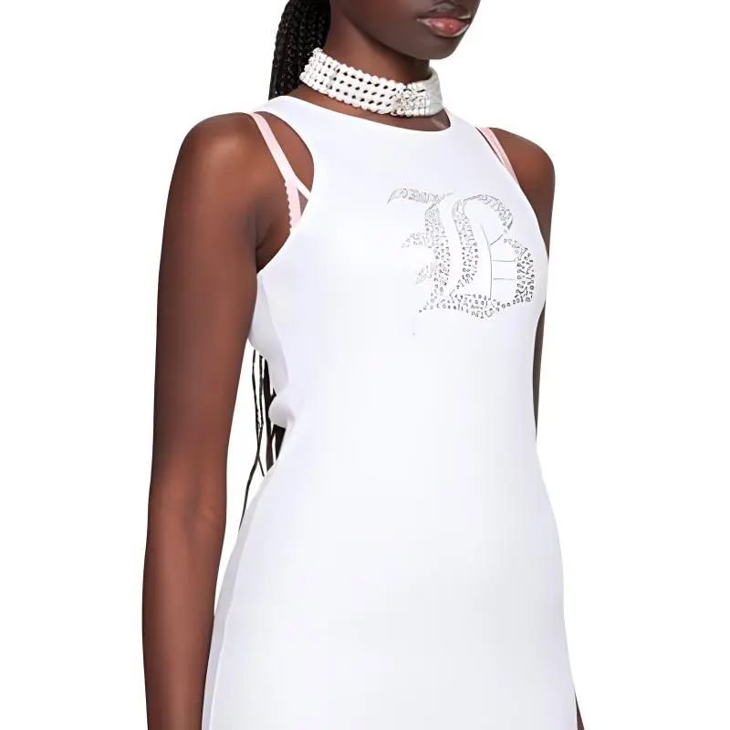 Blumarine Sleeveless Dress Women's White-5