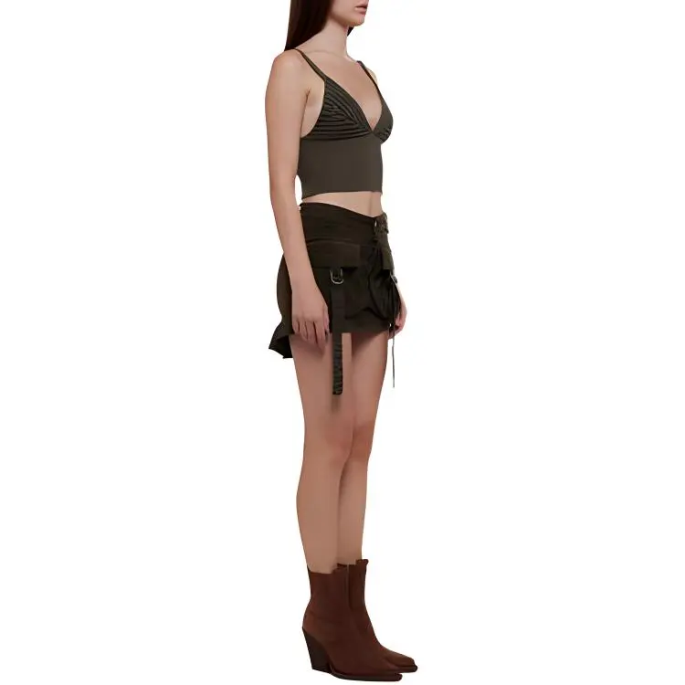 Blumarine V Neck Cropped Knitted Sleeveless Top-5
