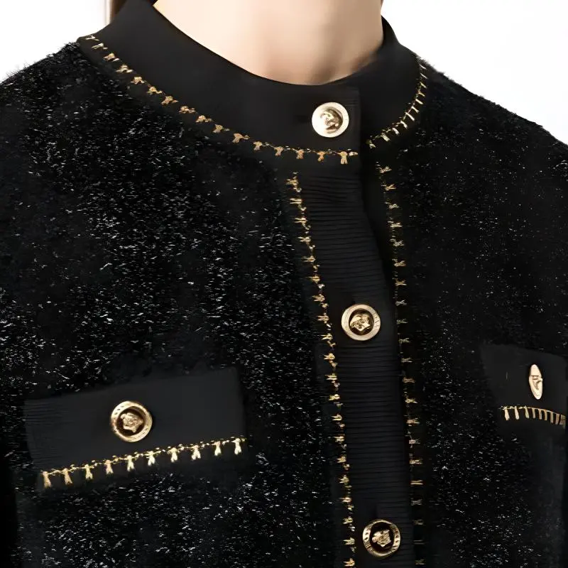 VERSACE Medusa Cropped Tweed Jacket-1