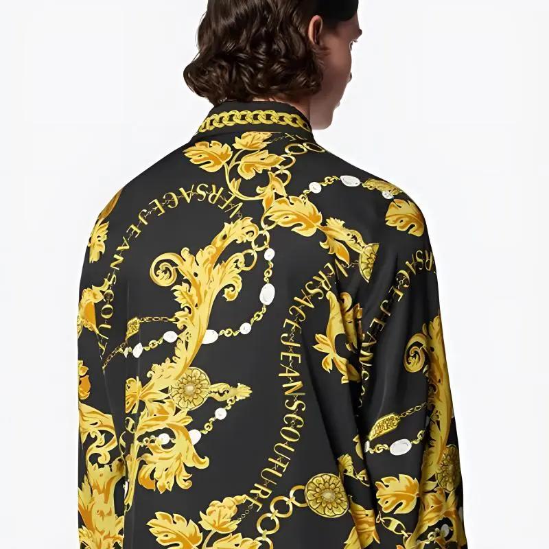 VERSACE Shirts Men Black-4