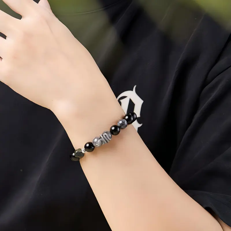 Emerald Obsidian Bracelets Unisex-2