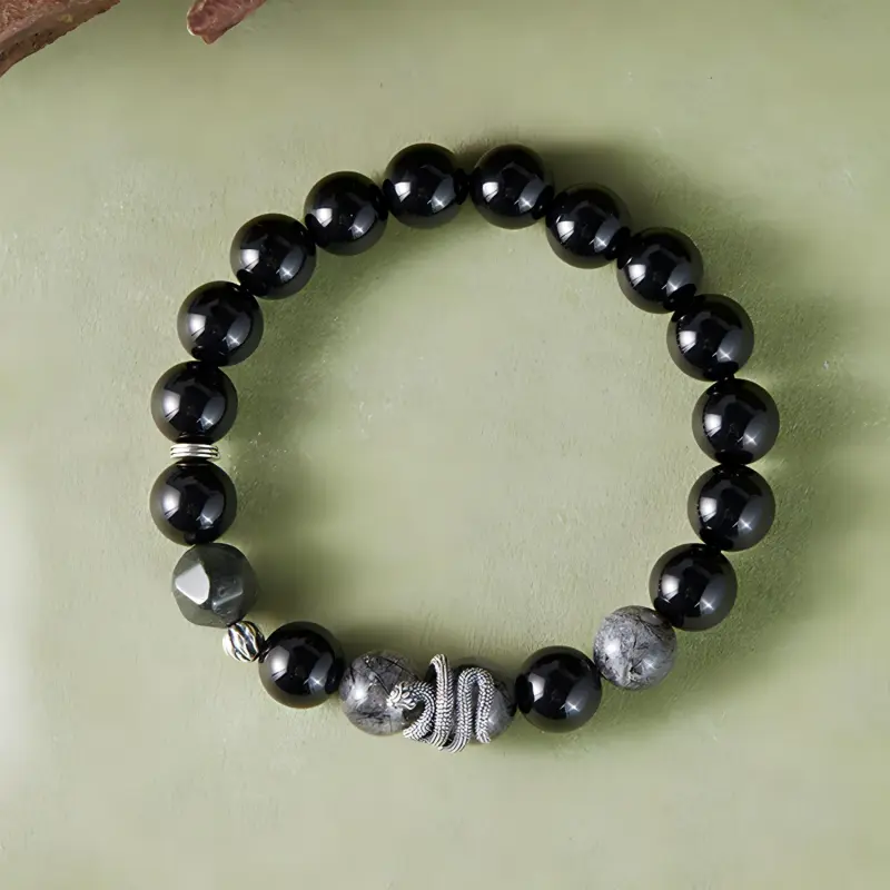 Emerald Obsidian Bracelets Unisex-4