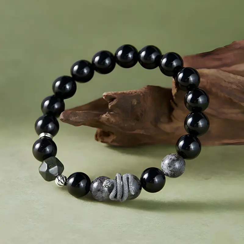 Emerald Obsidian Bracelets Unisex-5