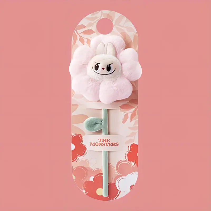 POP MART LABUBU Flower Fairy Collection Pink Dolls Plush Doll 40cm High-1