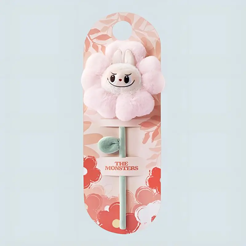 POP MART LABUBU Flower Fairy Collection Pink Dolls Plush Doll 40cm High-2