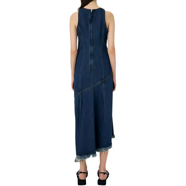 MOUSSY Sleeveless Dress Women's Blue-2