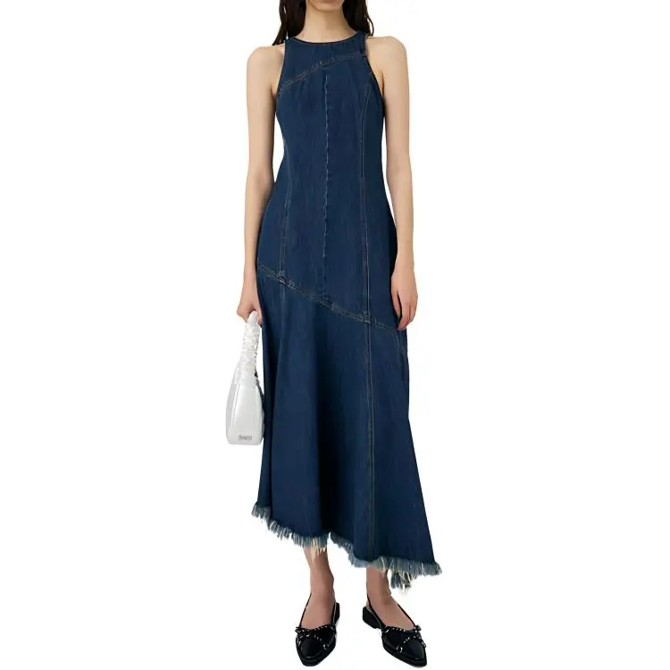 MOUSSY Sleeveless Dress Women's Blue-3