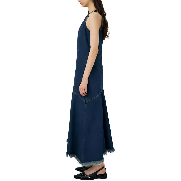 MOUSSY Sleeveless Dress Women's Blue-5