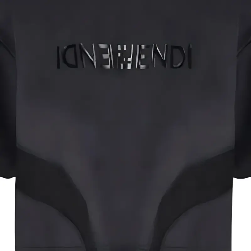 Fendi Logo Printed Crewneck T Shirt-4