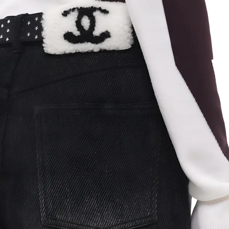 CHANEL COCO NEIGE Series Jeans Women's Black-2