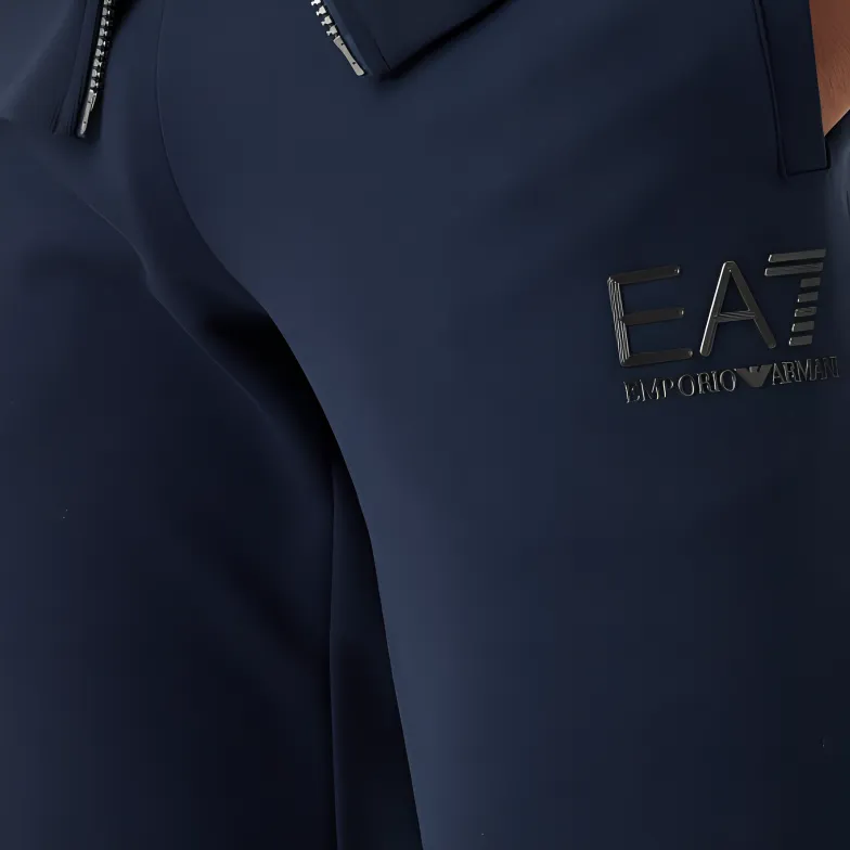 EMPORIO ARMANI Knitted Sweatpants Men Navy Blue-3