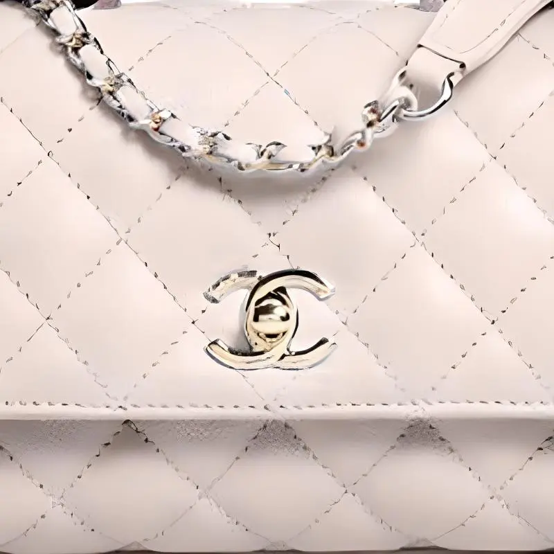 CHANEL Coco Handle Diamond Pattern Calfskin Shoulder Bag, Crossbody Bag, Handbag Mini Women's Light Pink-2