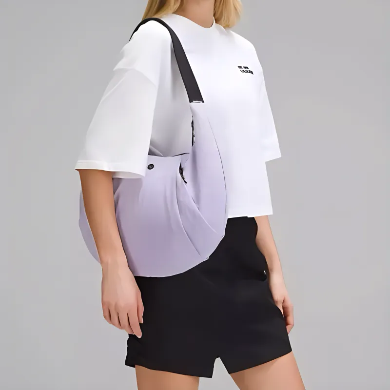 Lululemon Fabric Croissant Bag Shoulder Bag Crossbody Bag Regular Women's Lilac & Black-4