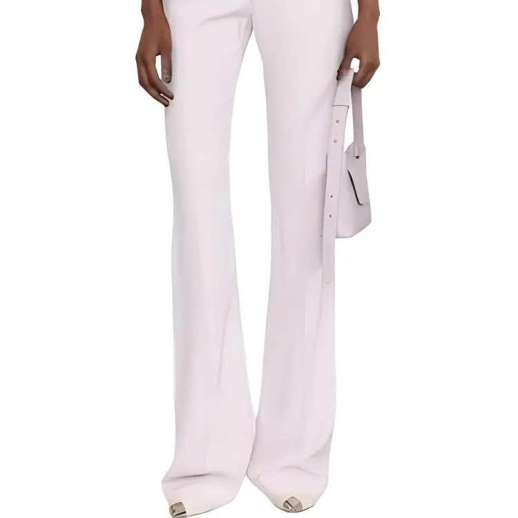 Alexander McQueen Flared Crepe Trousers-4
