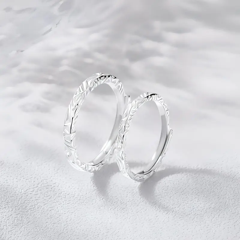 ZHOUBAIFU 999 Fine Silver Rings Unisex-2