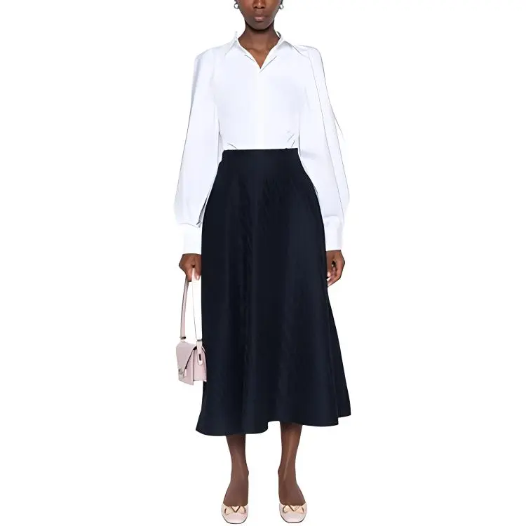 Valentino All Over Logo Patterned Pleated Skirt-1