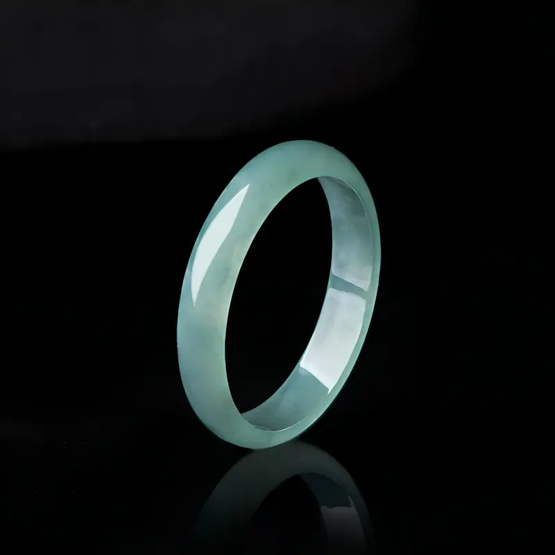 Emerald Glutinous Jade Jadeite Rings Unisex-1