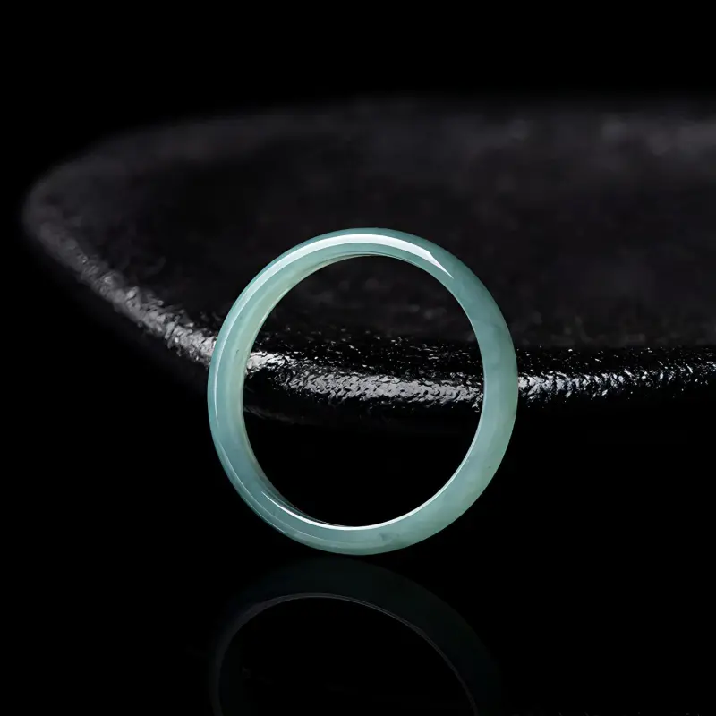 Emerald Glutinous Jade Jadeite Rings Unisex-2