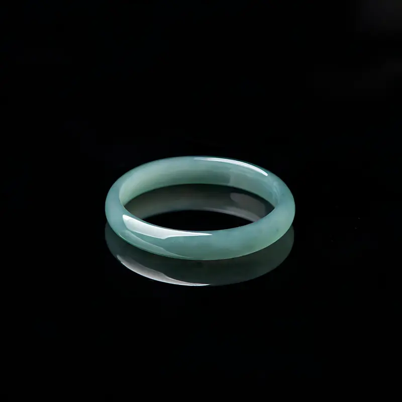 Emerald Glutinous Jade Jadeite Rings Unisex-3