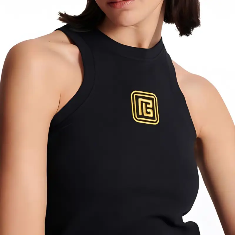 BALMAIN Pb Embroidered Tank Top-4